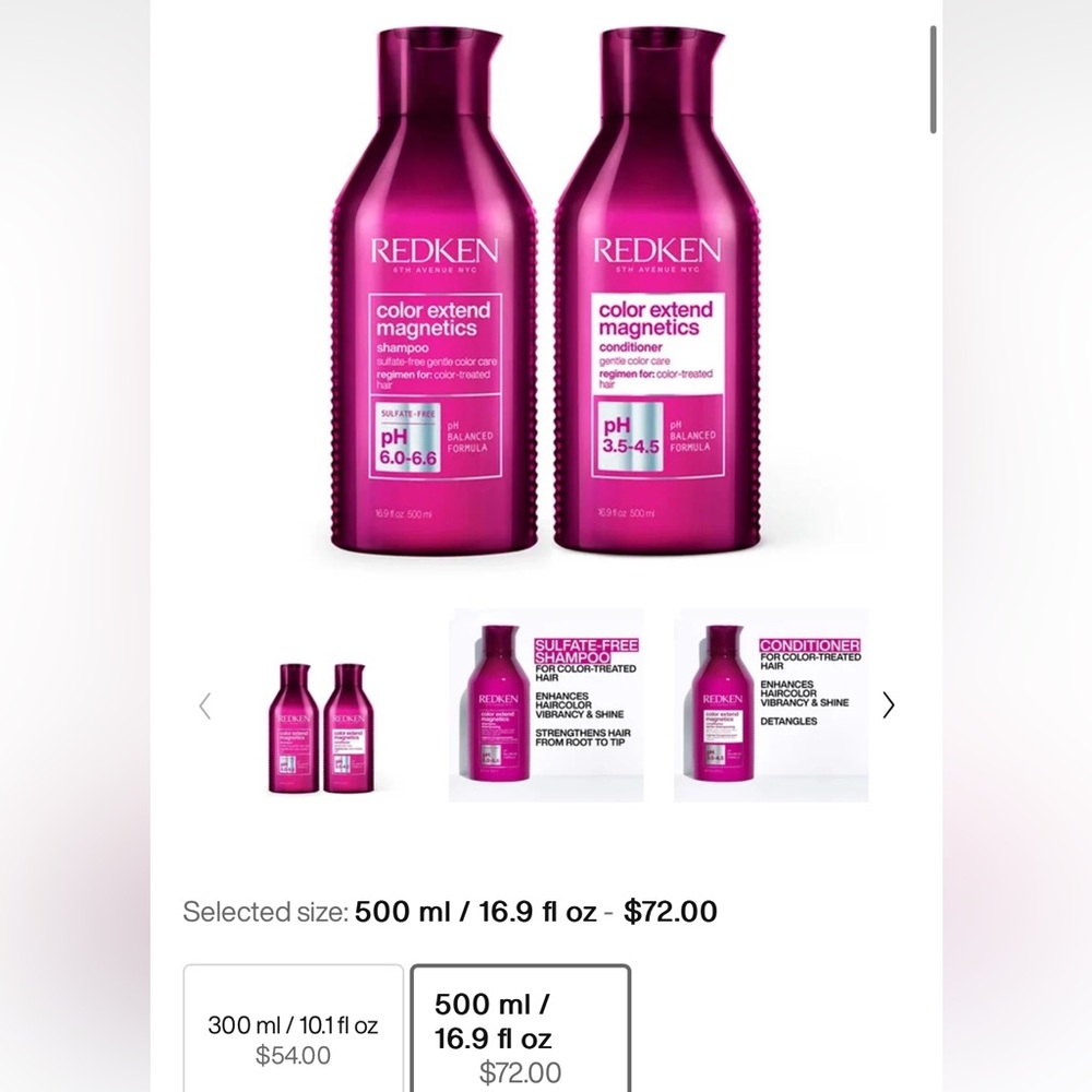 ❣️FINAL SALE-PRICE FIRM❣️Redken Color Extend Magnetics Shampoo & Conditioner